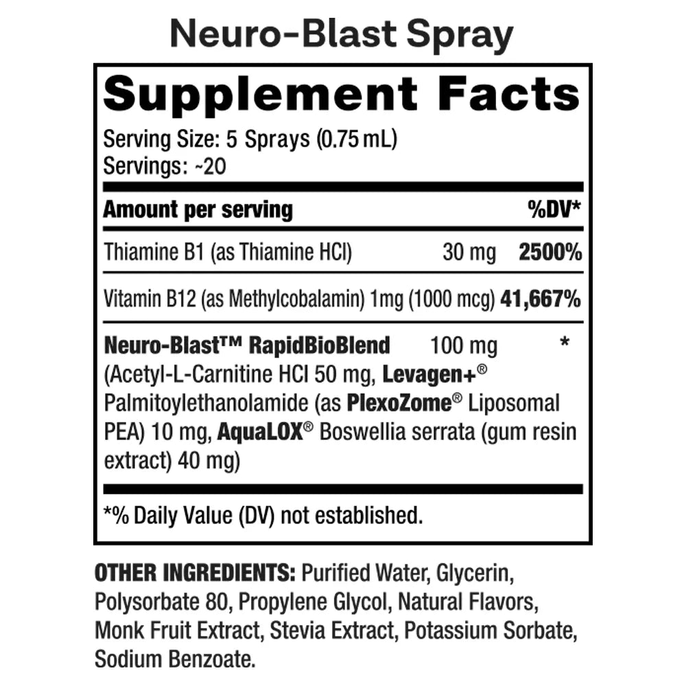 Neuro-Blast Advanced Nerve Health & Cellular Energy Formula - Spray Only